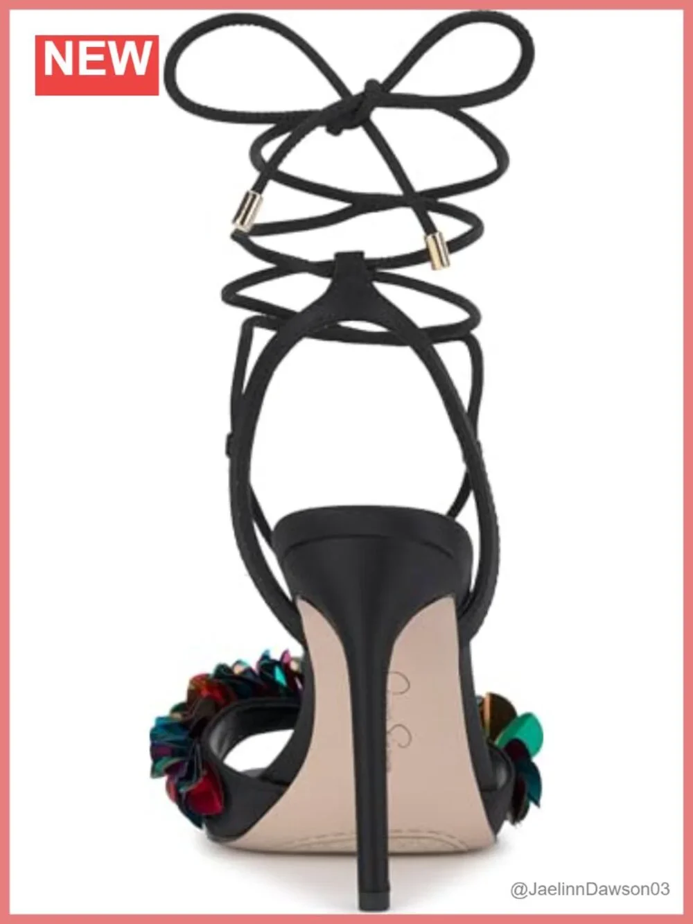 Jessica Simpson Oveny Satin Stiletto Heel Open Toe Ankle Strap Dress Sandals